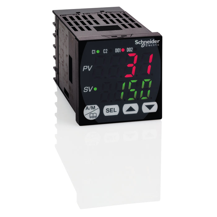 Controlador de Temperatura REG48PUN2RHU, 100–240 V AC, 2 Relés NO - Schneider Electric