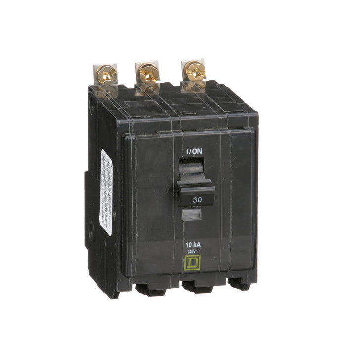Interruptor termomagnético mini Square D de 3 polos, 30A, 10kA, 120/240V, atornillable