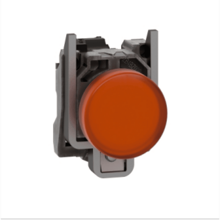Luz piloto Schneider Electric Harmony XB4, lente simple, 22 mm, LED de 24 V CA / CC, naranja