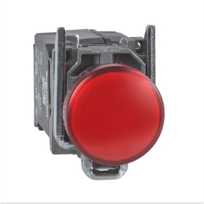 Luz piloto Schneider Electric Harmony XB4, lente simple, 22 mm, 230-240 V AC LED, rojo