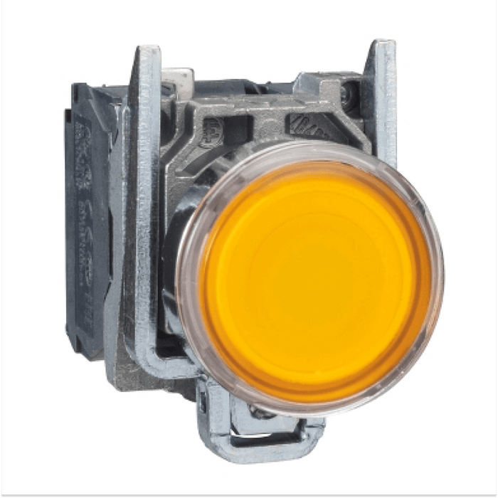 Boton pulsador iluminado Schneider Electric Harmony XB4, 22 mm, naranja