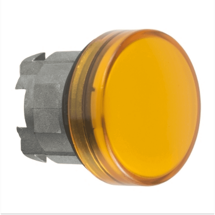 Cabezal Schneider Electric Harmony XB4, base BA9s, lente simple, 22 mm, naranja, embellecedor de metal