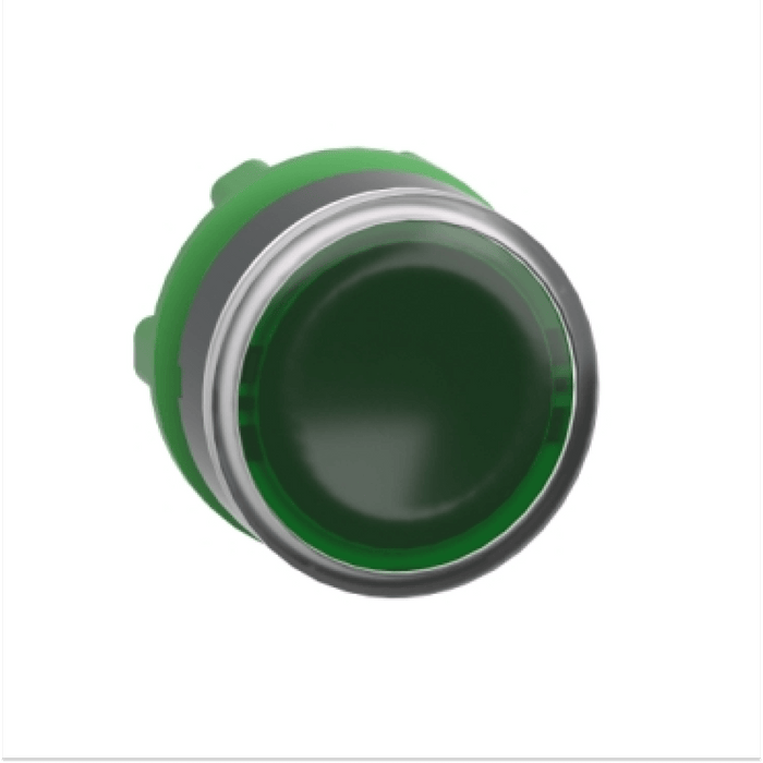 Schneider Electric Harmony XB5 Illum Cabezal de descarga, lente simple verde