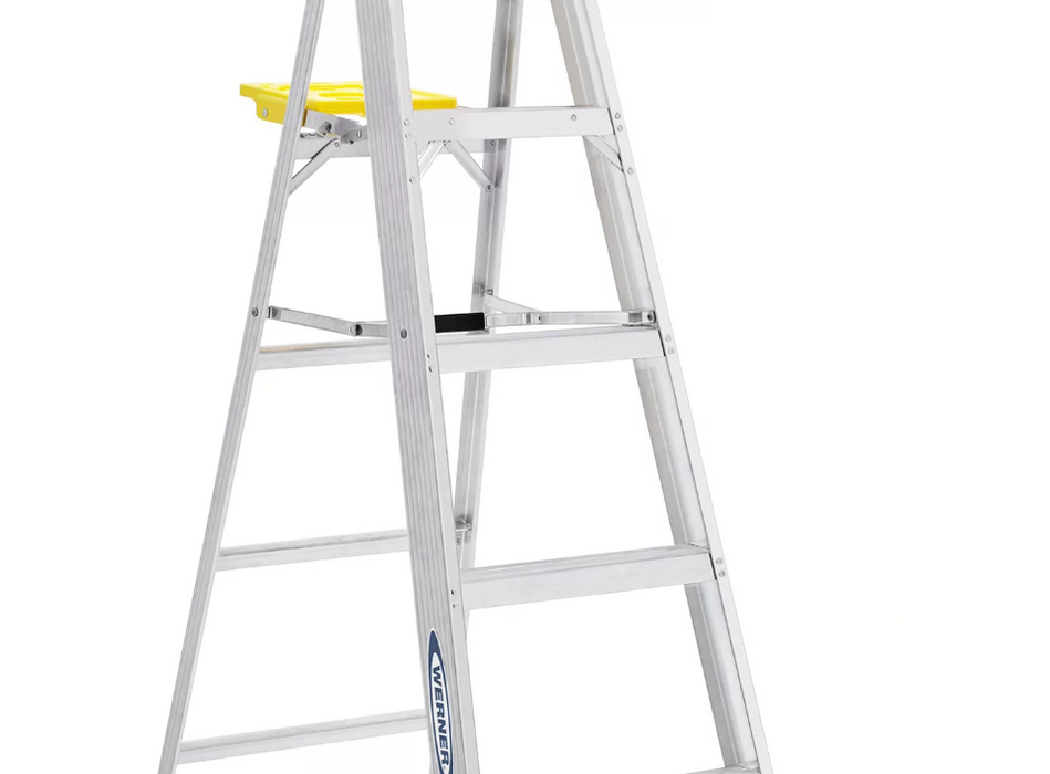 Escalera tipo tijera sencilla con base y /cha