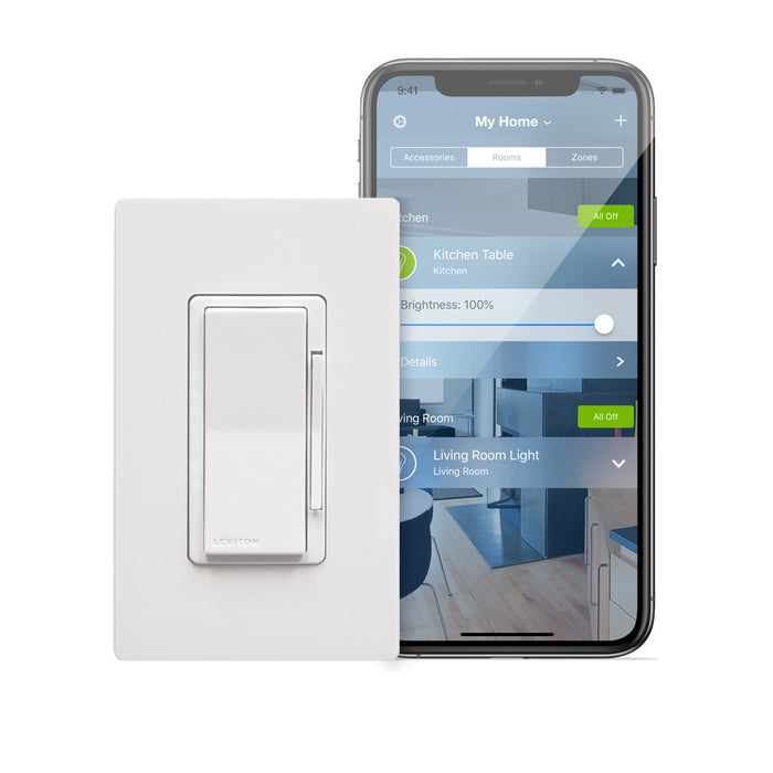 Dimmer inteligente Decora Smart para Home Kit de Apple de 600W - Leviton
