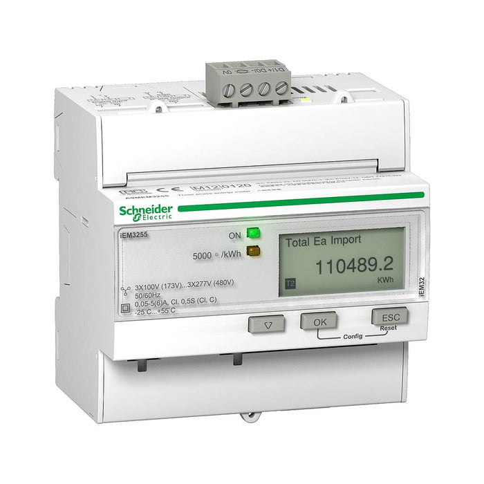 Medidor de energia serie iEM3200 de 1A a 5A MODBUS - Schneider