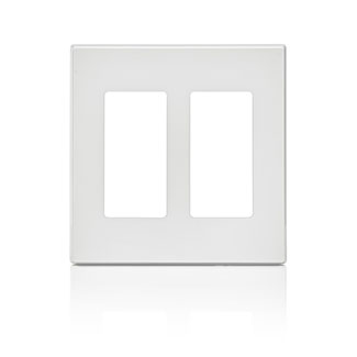 Placa de 2 ventanas, Decora Plus, color blanco - Leviton