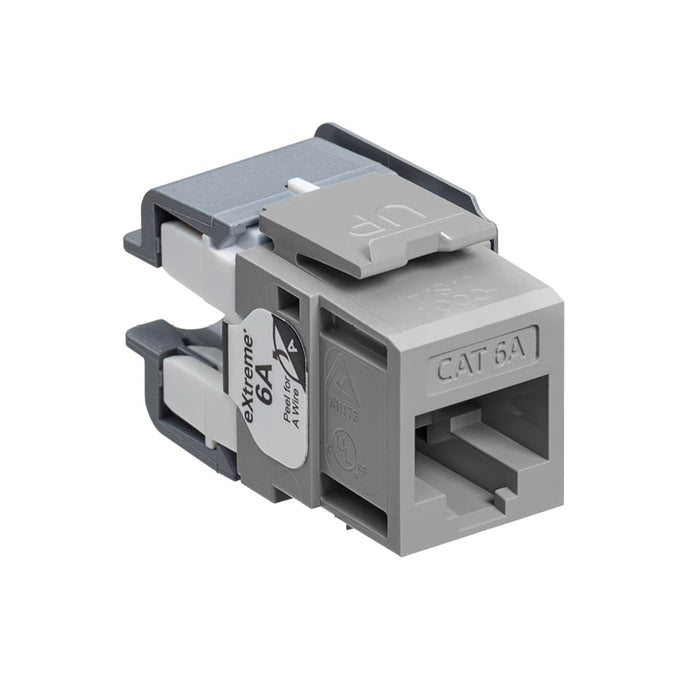 Conector clasificado Cat 6A QuickPort eXtreme, gris - Leviton