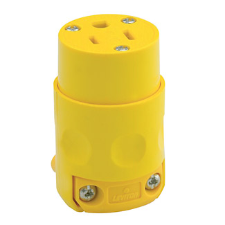Conector PVC 15A amarillo - Leviton