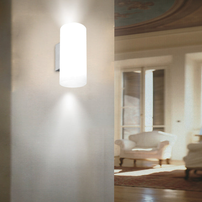 Lampara LED de doble salida Florencia para sobreponer en muro color blanco - Tecnolite