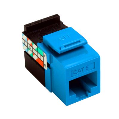 Conector Quickport Extreme 6, color azul - Leviton