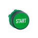 Cabeza pulsador rasante verde start Harmony XB5