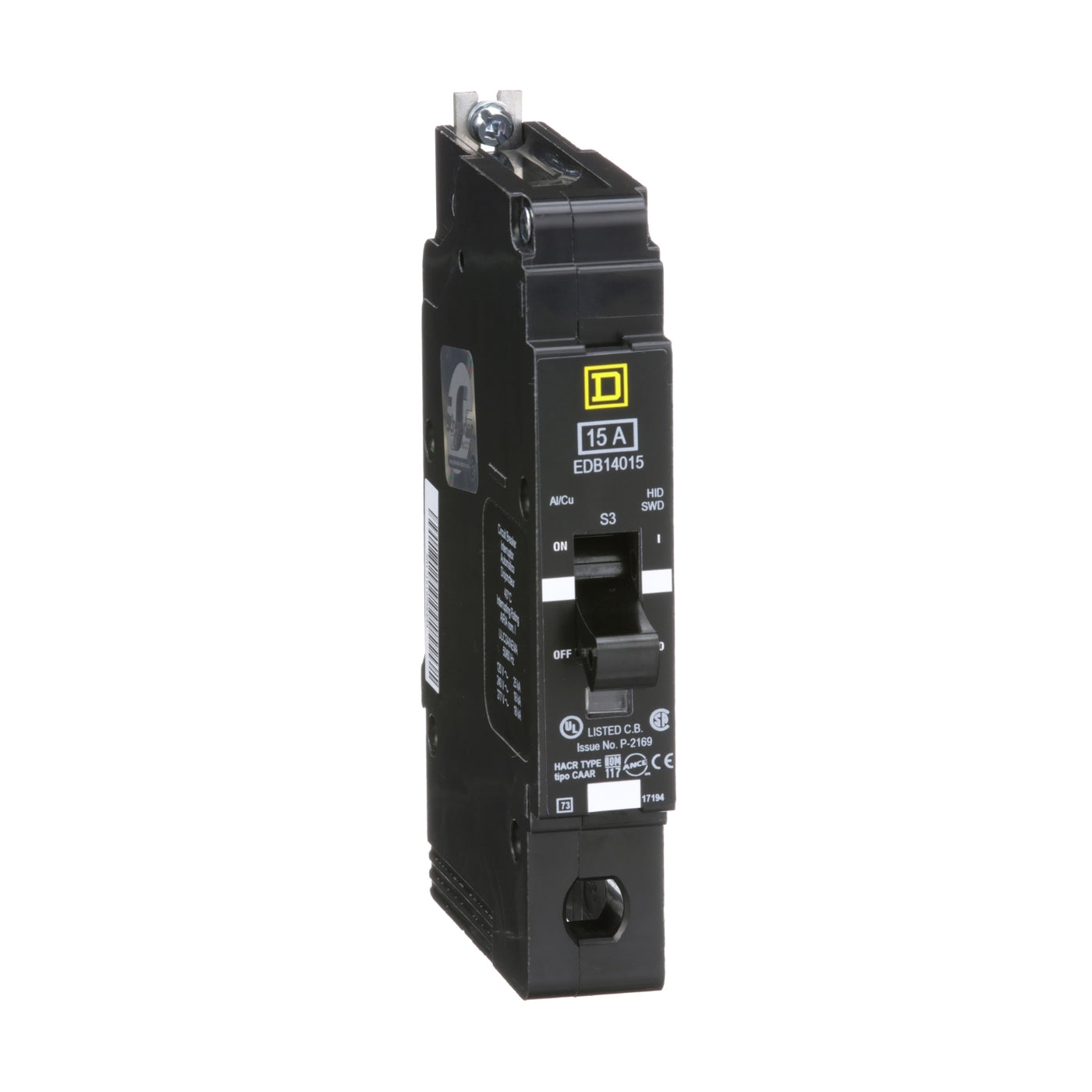 Interruptor termomagnetico EDB 1P 15A para tablero NF - Schneider — Aei.mx