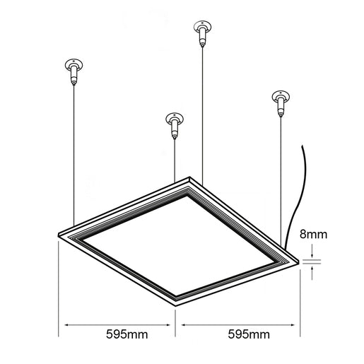 Panel LED Domus I de 40W luz fria de 60x60 - Tecnolite