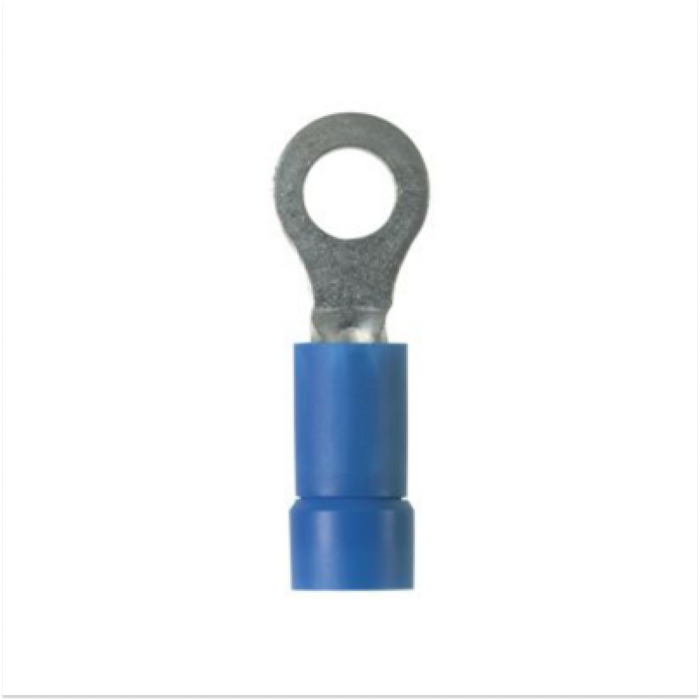 Terminal esta¤ada tipo anillo aislada (PVC) color azul