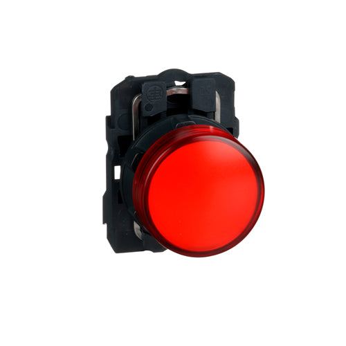 Pulsador luminoso rojo redondo 22mm IP65 led integral