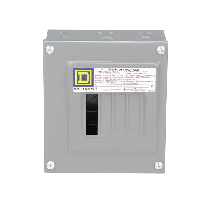 Centro de carga QOD, 4 circuitos, de sobreponer - Schneider